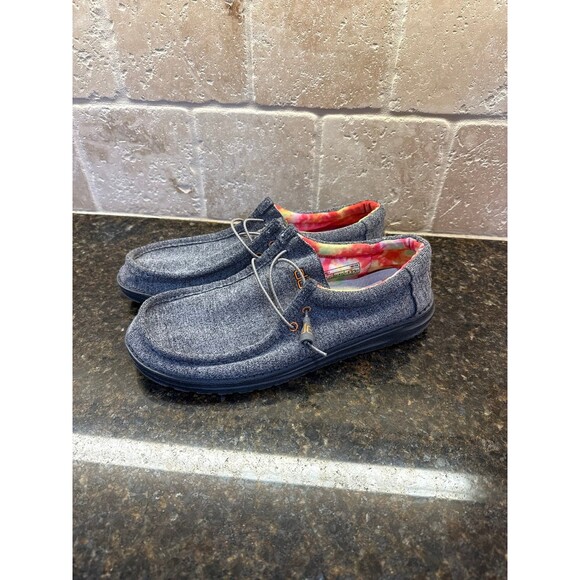 Hey Dude Wally Twister Tie-Dye Charcoal Colorway Men’s 11 Buckle Exclusive - Picture 3 of 9